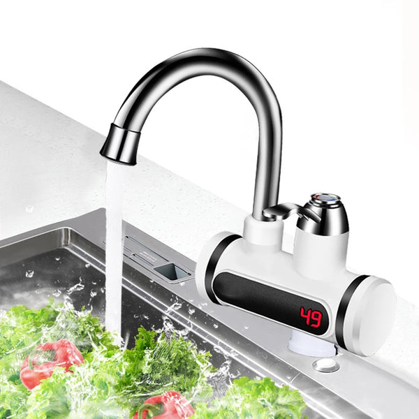 Kitchen Electric Water Tap  Water Heater Temperature Display Cold Heating Faucet Hot Water Faucet Heater